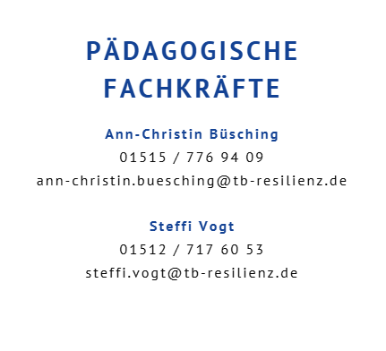 Kontaktdaten der Mitarbeiter